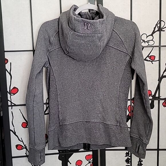 Lululemon Grey Full Zip Scuba Hoodie - Picture 7 of 8